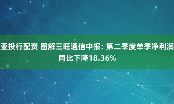 亚投行配资 图解三旺通信中报: 第二季度单季净利润同比下降18.36%